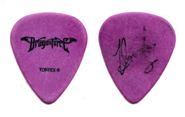 DragonForce Herman Li Signature Purple Guitar Pick - 2007 Inhuman Rampage Tour