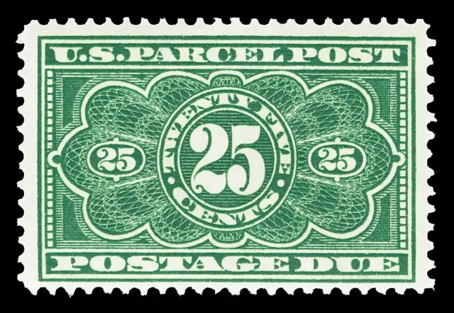 Scott JQ5 1913 25c Parcel Post Due Issue Mint F-VF OG LH Cat $70