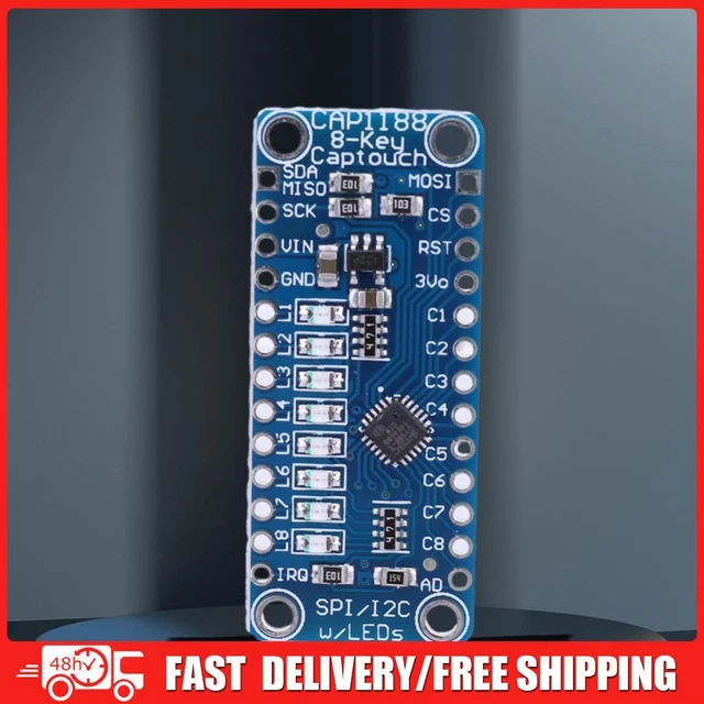 CAP1188 CAP TOUCH Breakout Module 8 Button/Key Interfaces 1602 3V-5V ...