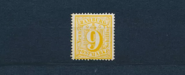 Hamburg 9 Schillinge Wappen 1864 Michel 18 geprüft (S24839)