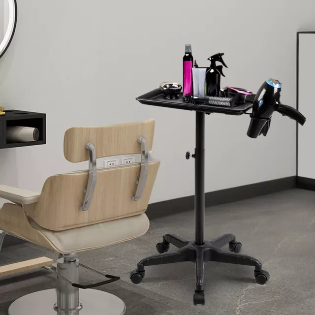 Hair Salon Trolley Cart Tray Hair Coloring Beauty Equipment Station With 2 Bowls