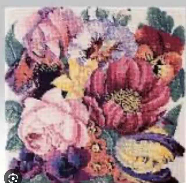 Ehrman Tapestry Needlepoint Kit - Posy of Flowers By ELIAN McCREADY. Rare Kit