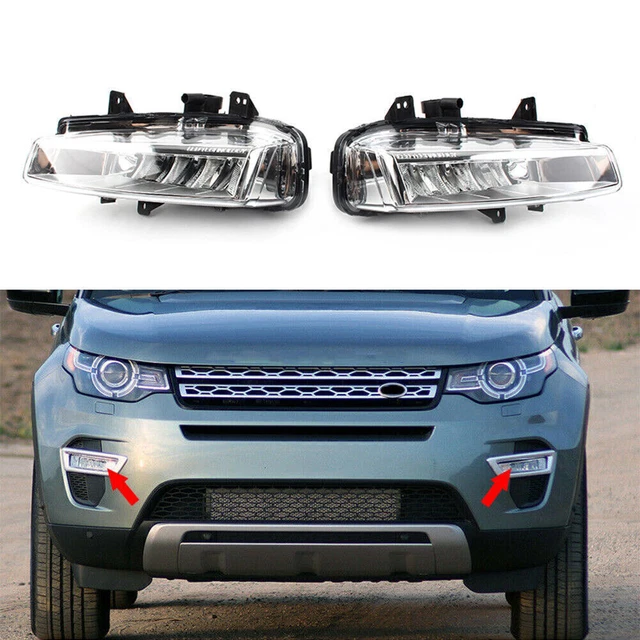 Bumper Anteriore Nebbia Luce LED Coppia Chiara per Land Rover Discovery Sport 2015-19