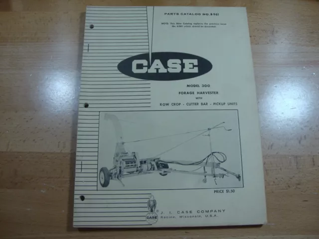 Case Model 300 Forage Harvester Parts Catalog Manual 1967 B961