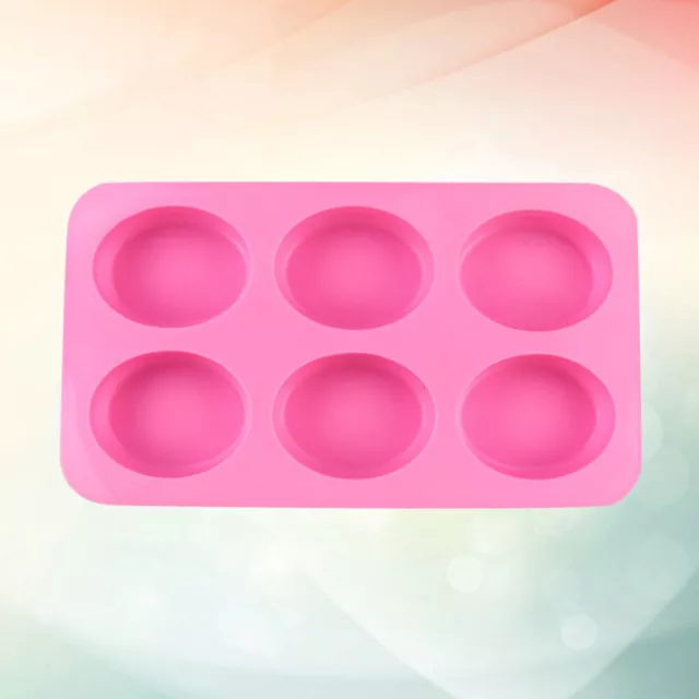 6 Cavities Cake Food-grade Silicone Handmade Soap Tray Round