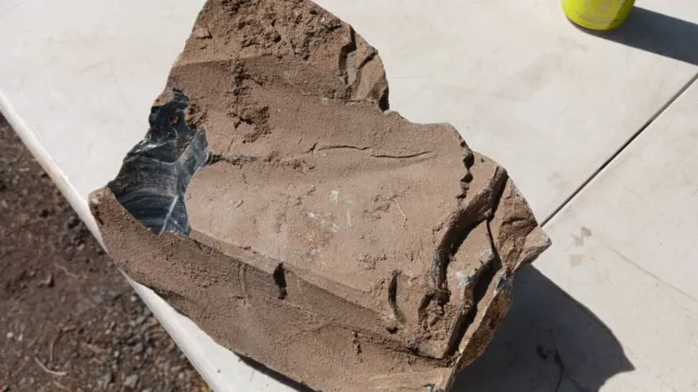 About 17 Pounds of Silver And Black Obsidian To Cut For Knapping (M3)