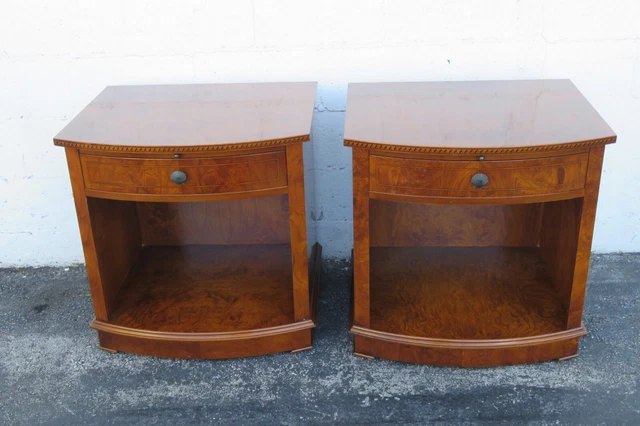 Francesco Molon Inlay Large Nightstands End Side Bedside Tables a Pair 3838
