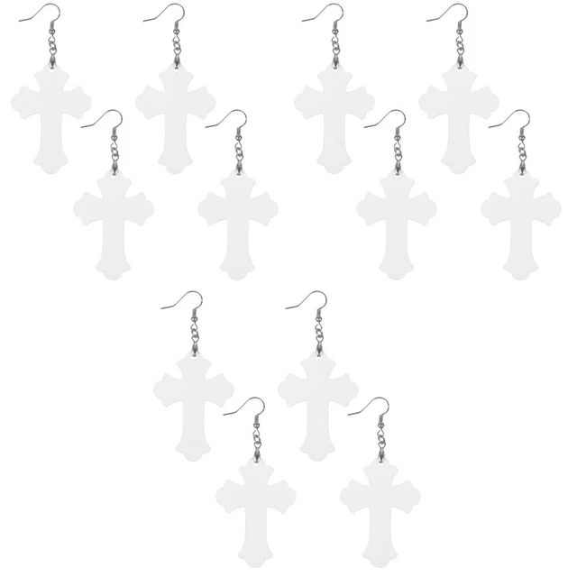 15 Pairs Sublimation Earrings Man Blank Unfinished Heat Transfer