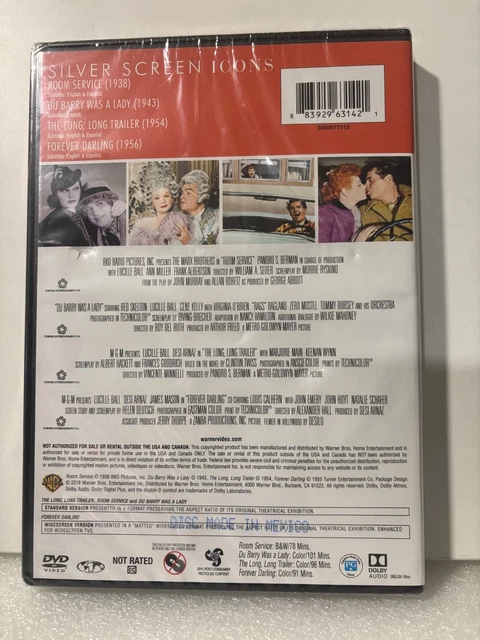 LUCILLE BALL SILVER Screen Icons 1938-56 (DVD Warner Bros 2018) Comedy ...