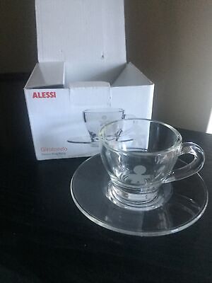 Espresso Cups & Saucers King Kong design 80ml Alessi 2 x Alessi Girotondo Glass Mocha 