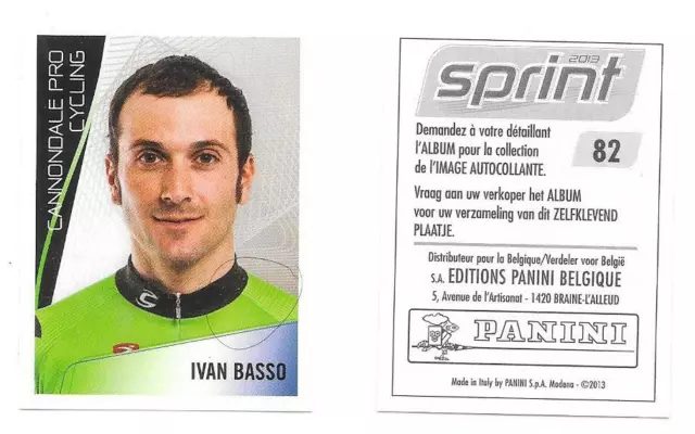Vignette N°082 -  Sprint 2013 - Edition Belge - Ivan Basso