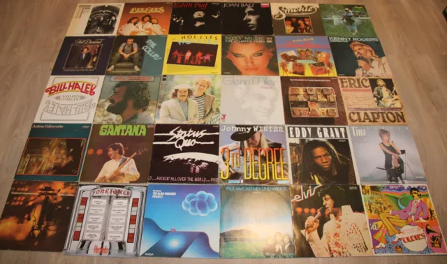 30 Stück LP Sammlung Vinyl AMIGA DDR Lizenz Schallplatten ROCK POP ITALO BEATLES