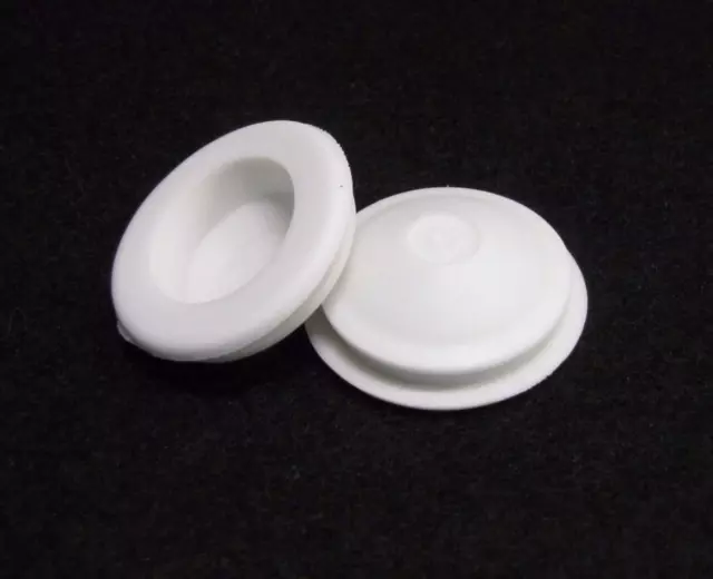 Rubber Stoppers Fit Holes 1 1/8" White Set / 2 Plugs for Salt & Pepper Shakers