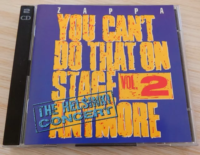 2 Cd Album You Can't Do That On Stage Anymore Vol. 2 Frank Zappa 20 Titres 1995