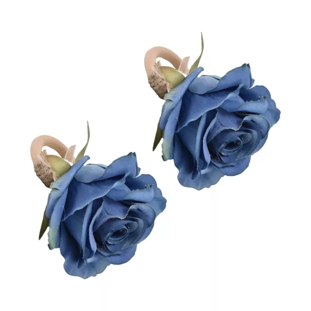 (Rose Flower)Napkin Holder Blue 2Pcs Exquisite Spring Napkin Napkin For Hotel