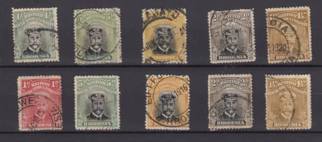 BSAC Rhodesia KGV Admiral Unchecked Collection Of 10 FU BP8896