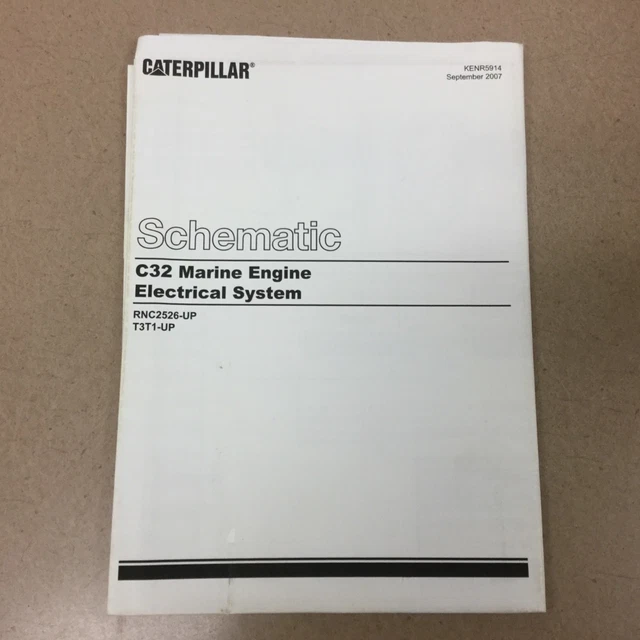 CAT CATERPILLAR C32 MARINE ENGINE ELECTRICAL SCHEMATIC sn RNC T3T