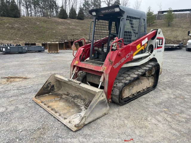 2018 Takeuchi TL8RW Skid Steer Track Loader Crawler Tractor Aux Kubota bidadoo