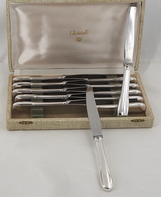 NEUF couteau à pain CHRISTOFLE modèle FIDELIO métal argenté couvert