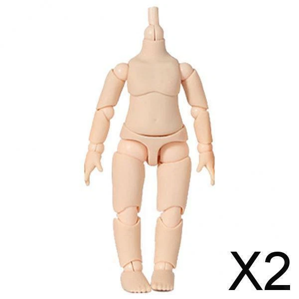 2X Corpo Della Bambola BJD Flessibile 13 Snodato Senza Testa Giocattoli Per