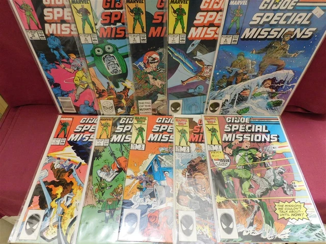 G.i. Joe Special Missions 1 2 3 4 5 6 7 8 9 10 Marvel Comic Run Hama 1986 Vf+