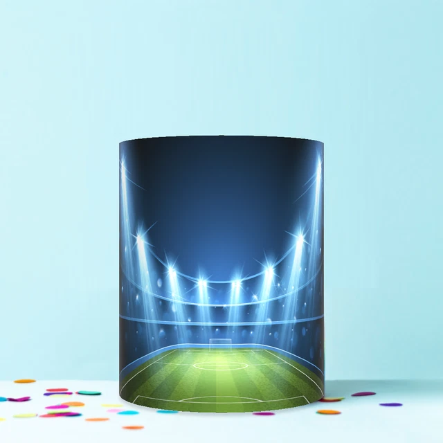 FOOTBALL PITCH STADIUM Wrap Around Edible Cake Topper Icing Decoration