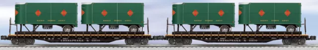 Lionel Railway Express Agency Ps-4 Flatcar Piggyback Trailers 2-Pack 6-21897