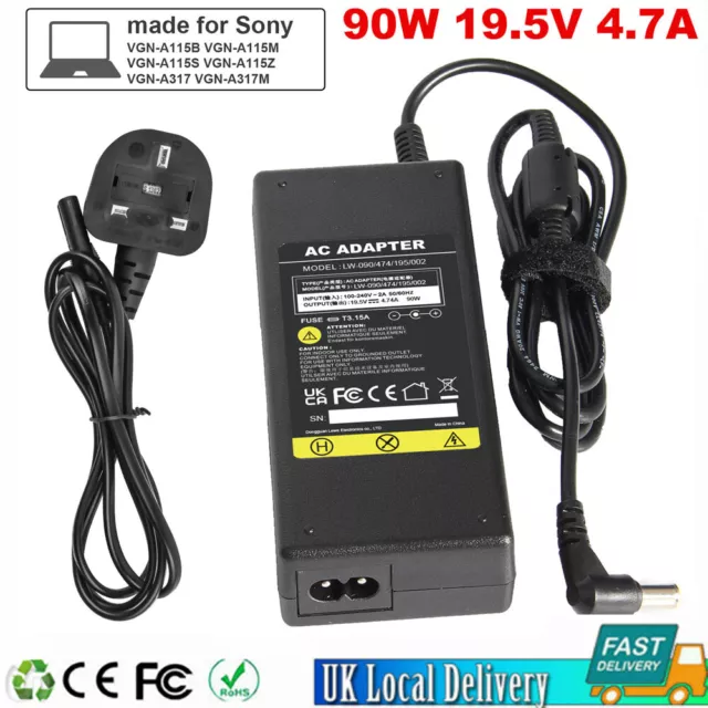 For Sony Bravia KDL-48W705C KDL-50W656A LCD LED TV AC Power Adapter 90W 19.5V