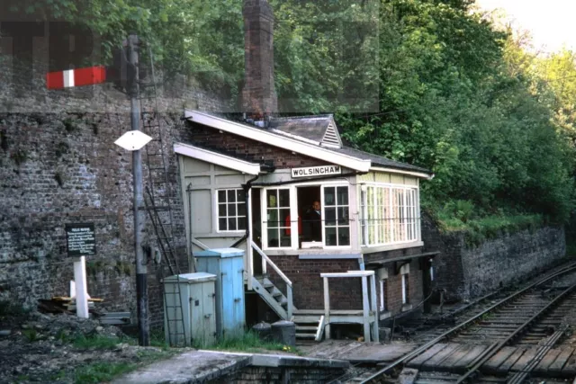 35 mm Slide BR British Railways Szenenansicht Wolsingham Signalbox c1972 Original