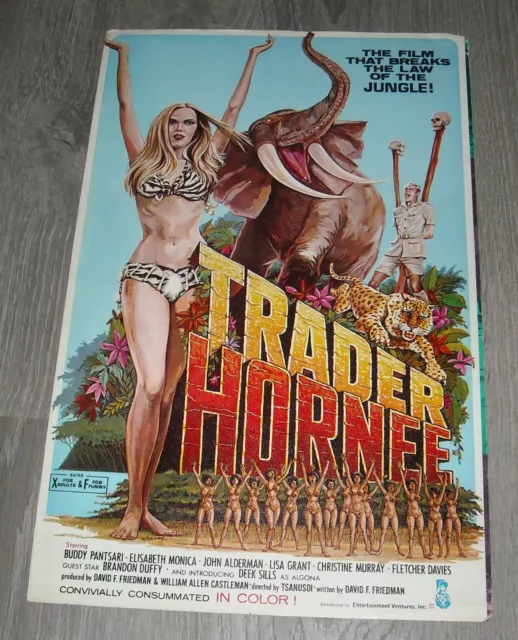 TRADER HORNEE PROMO MOVIE PRESSBOOK 70's SEXPLOITATION DAVID FRIEDMAN FILM