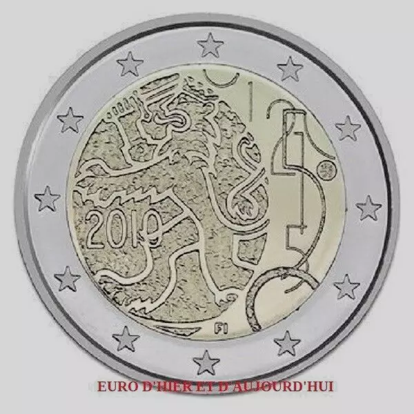 NOUVEAU 2 Finlande Euro commémorative 2010 150 ans de la monnaie finlandaise