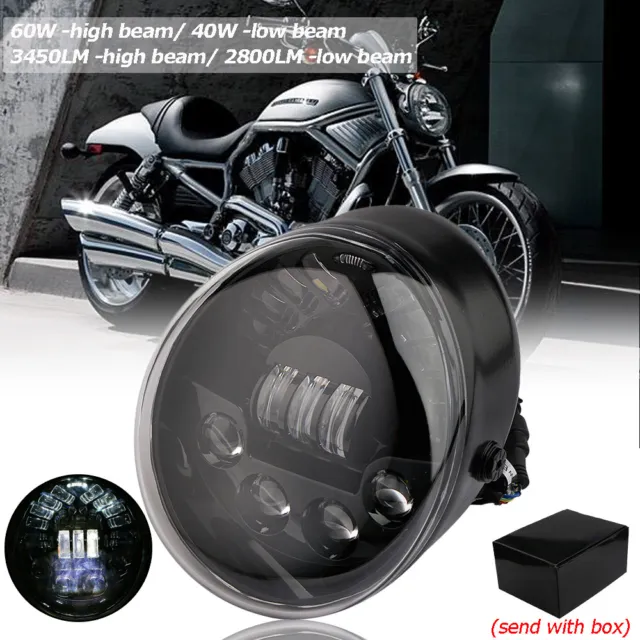 Motorrad LED Oval Haupt Scheinwerfer Für Harley Davidson VRSC V-rod 2002-2017
