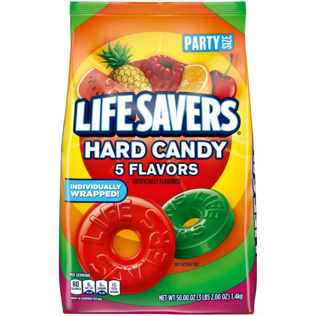 Life Savers 5 Flavors Hard Candy, Party Size - 50 oz Bag