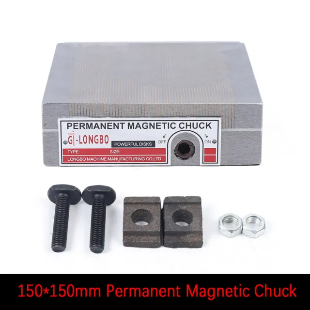 USA 6" x 6" Fine Pole Permanent Magnetic Chuck Machining Workholding Machine!