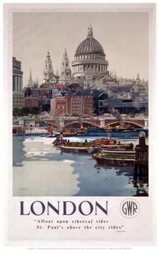 Vintage London Art Print  Railway Travel Poster A1/A2/A3/A4!
