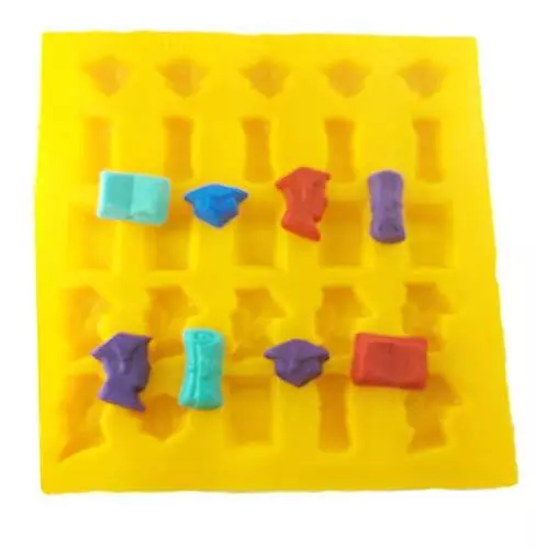 Flexible Molds - Graduation 25 cavity - Cream Cheese Mint Molds - Candy Melts...