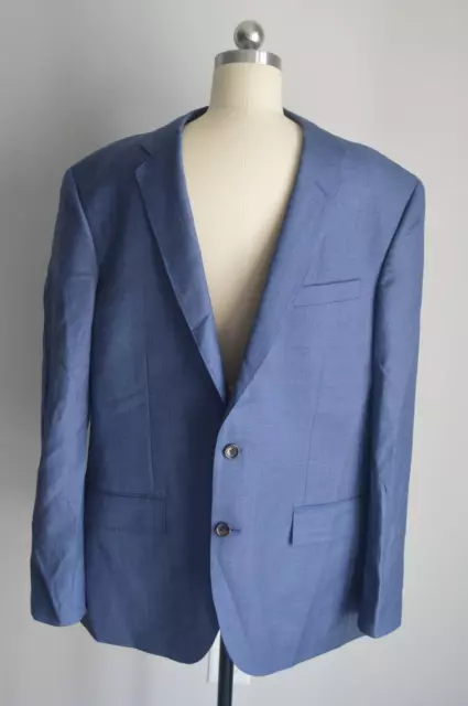 JCrew $398 Crosby Suit Jacket Double Vent Worsted Wool 40R Harbor Blue c3270