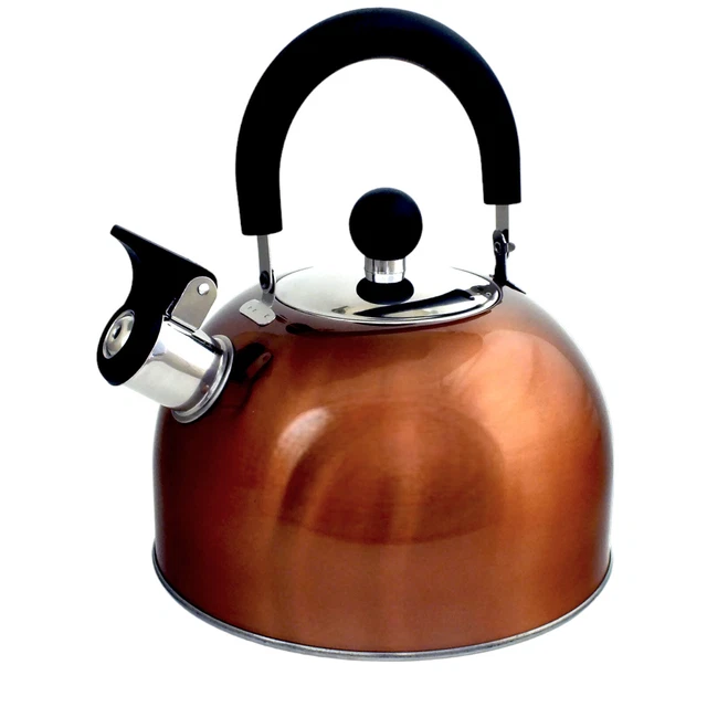 Whistling Kettle Stainless Steel Gas Electric Induction Hobs Choice - 12 Colours