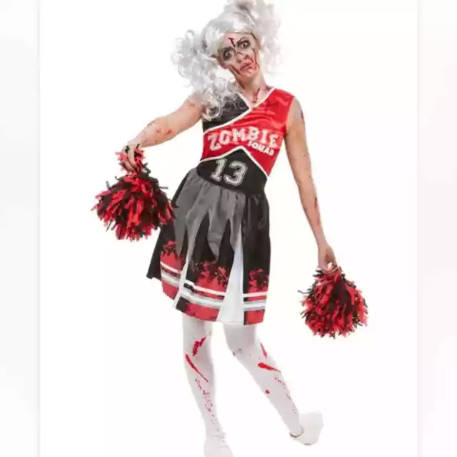 Zombie Cheerleader Womens Adult Halloween Costume - Large
