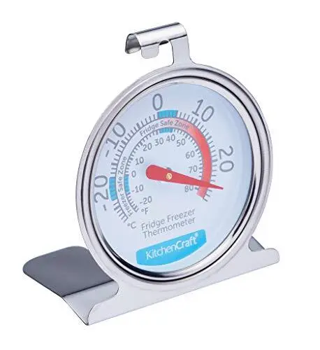 Kitchencraft Thermomètre pour Réfrigérateur, Acier Inoxydable