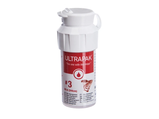 Dental Gingival Ultrapack Retraction Cord Size- #3 Red