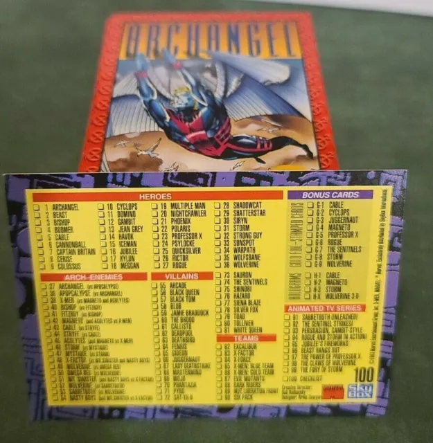 1993 Marvel X-Men Séries 2 Trading Cartes Complet Base Ensemble, #1-100 - Skybox