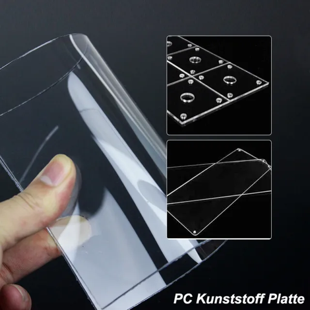 Piastra plastica PC policarbonato trasparente lamiere vetro acrilico spessore 2/3/4/5 mm