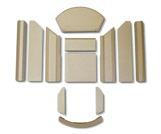 Habillage De Foyer Pour Poêles à Cheminée Faro De Justus - Vermiculite - 8 Pièces