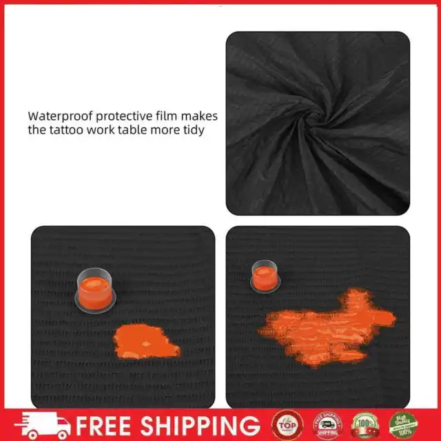 Disposable Tattoo Table Cloth Anti-Oil Sanitary Bed Sheet (125pcs)(Black)