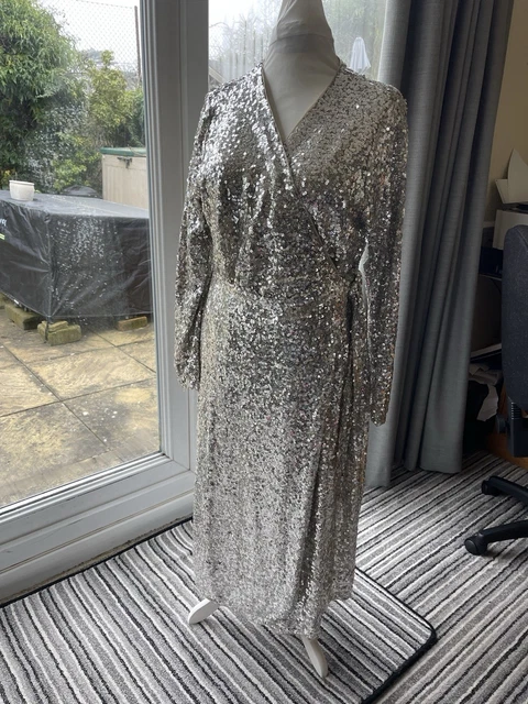 Maxi Dress Zara Silver Wrap Dress Zara Silver Maxi Dress S  The Wardrobe
