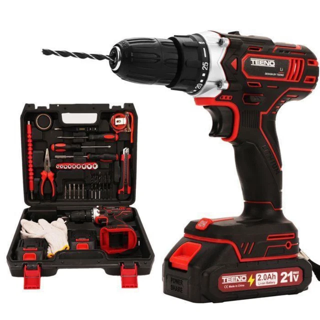 Perceuse Visseuse Sans Fil MHPRO 21V - Moteur Brushless, 2 Batteries 2.0Ah, 45N.m - 20+3 Couple - Parfaite Pour Bricolage