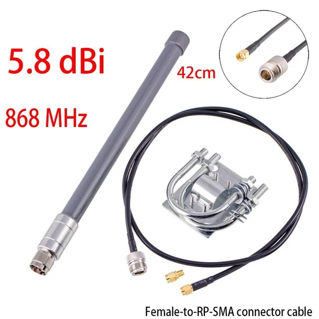 Excellente performance sur terrain plat 5 8dBi antenne hélium EU 868 MHz
