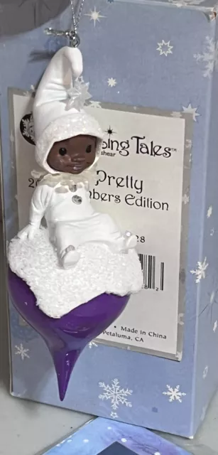 Thomas Blackshear FlakeLing Tales Sittin' Pretty Purple Ornament Members Ed 2002