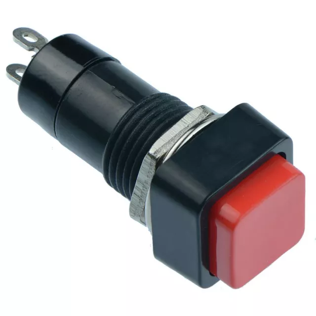 On-Off Momentary Latching Square Push Button Switch 12mm SPST